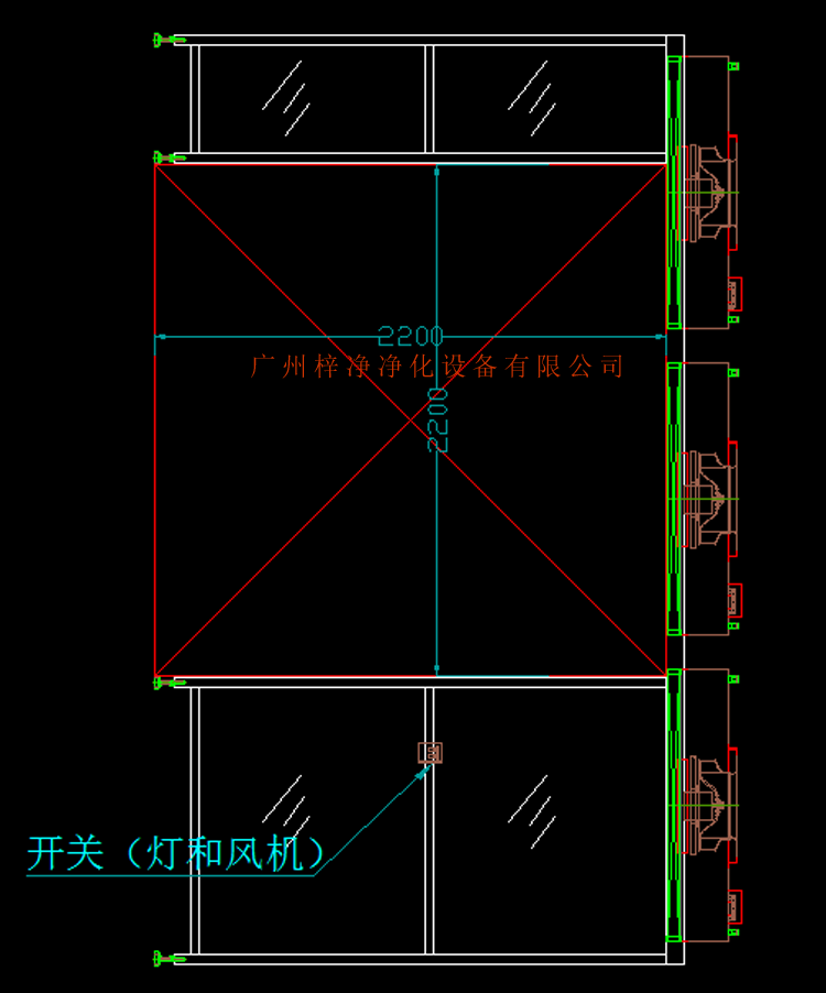 洁净棚图纸进门面设计