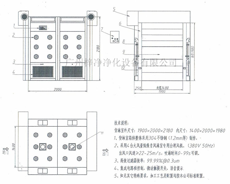 快速卷帘门风淋间方案图